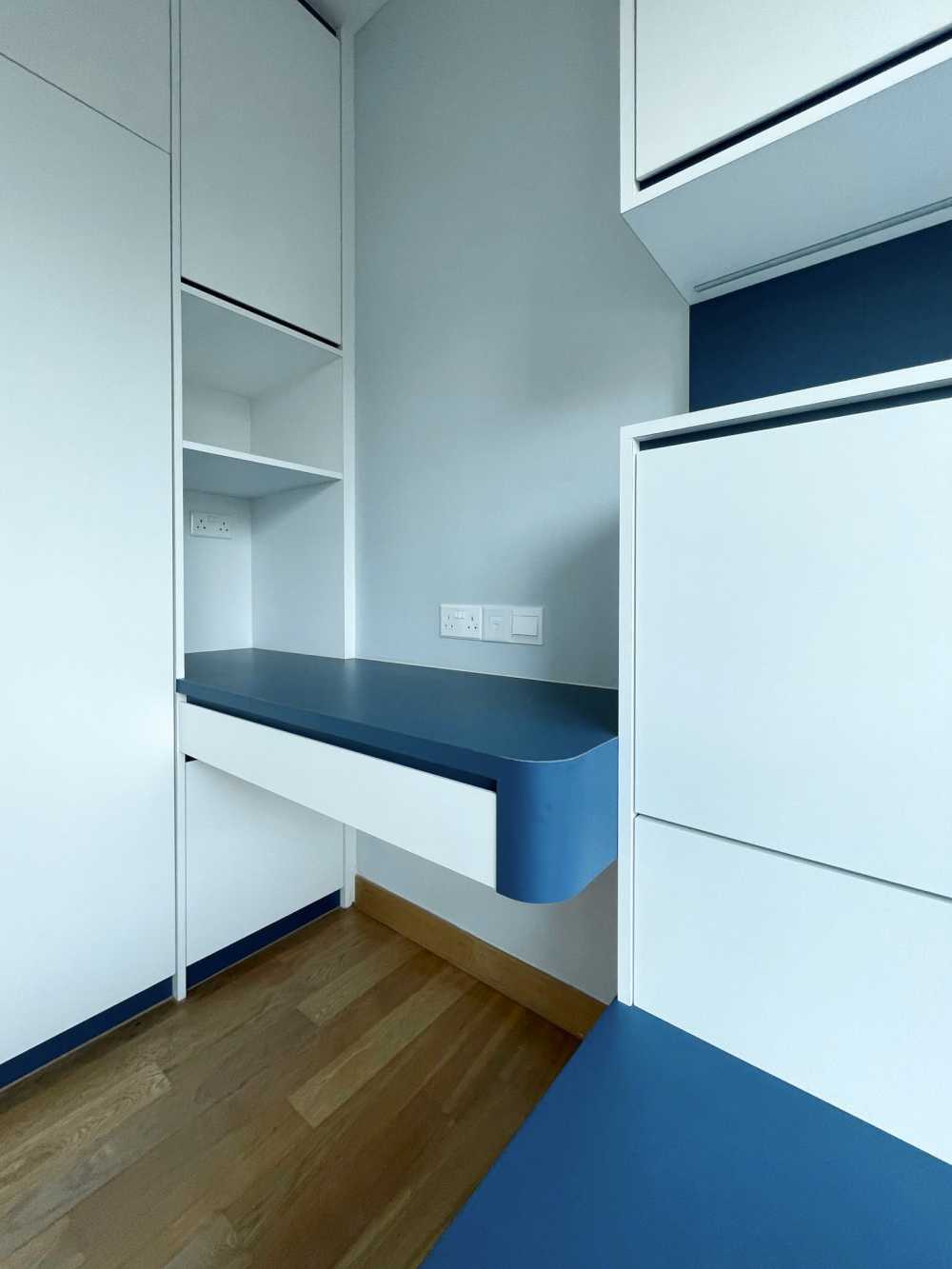 Scandinavian Bedroom with Wardrobe and Built-in Bed