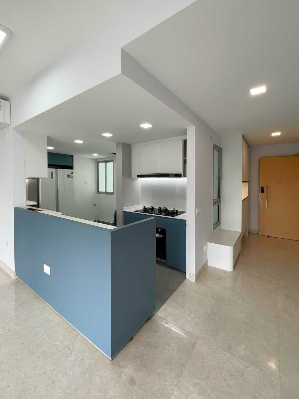 Scandinavian Kitchen with Kitchen Accessories and Shoe Cabinets