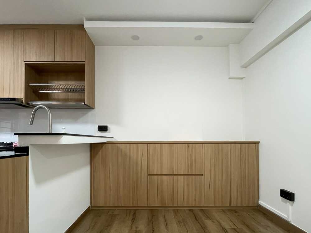 Scandinavian Dining Room with Sideboard and Paintings