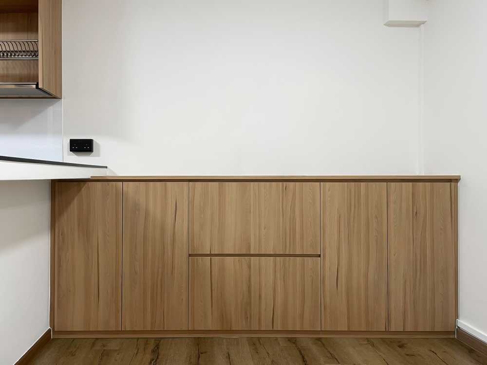 Scandinavian Dining Room with Sideboard and Paintings