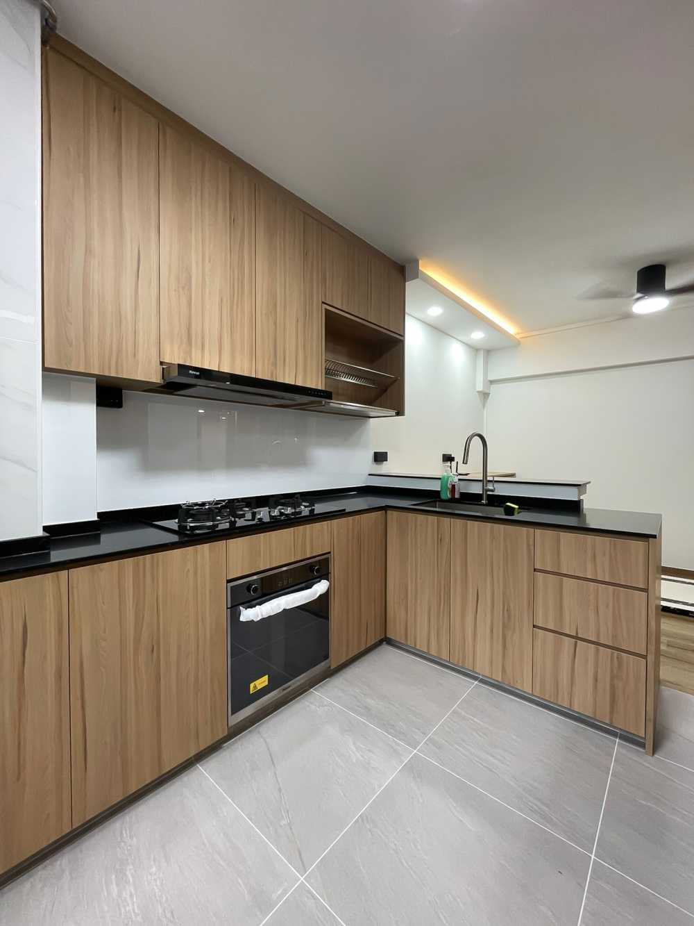Scandinavian Kitchen with Kitchen Island and Kitchen Accessories