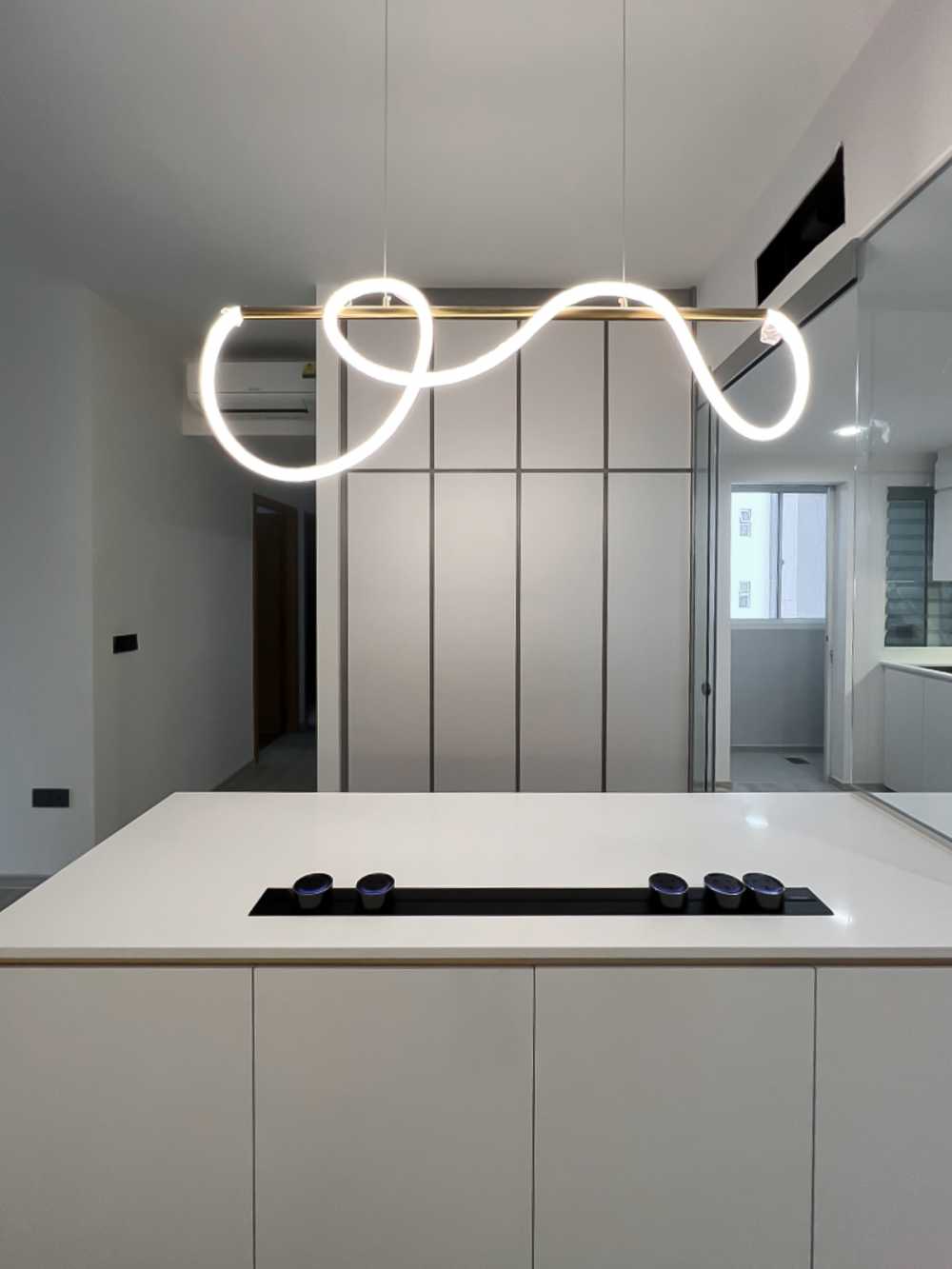 Scandinavian Kitchen with Kitchen Island and Kitchen Accessories