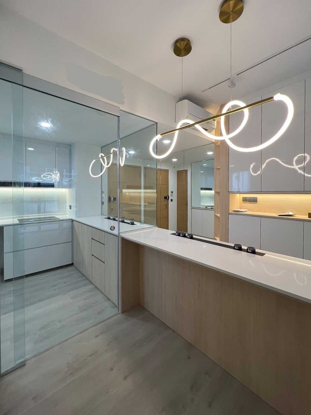 Scandinavian Kitchen with Kitchen Island and Kitchen Accessories