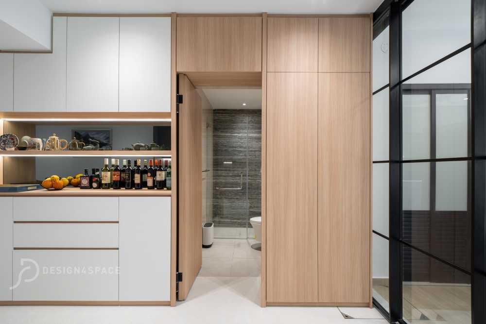 Modern Dining Room with Drop Ceiling and Dining Table
