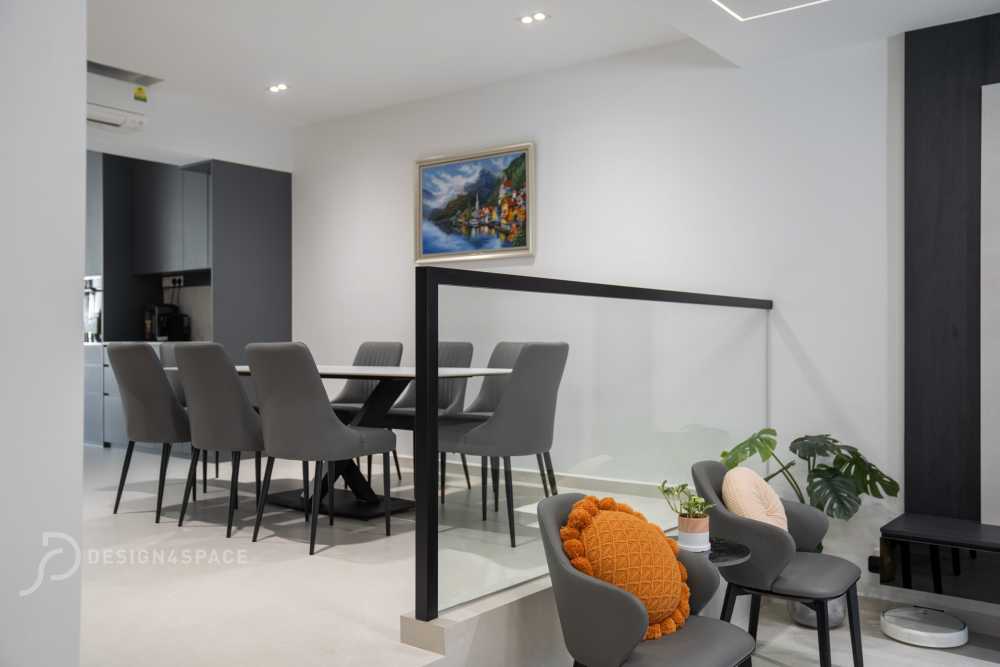 Modern Dining Room with Dining Table and Dining Chairs