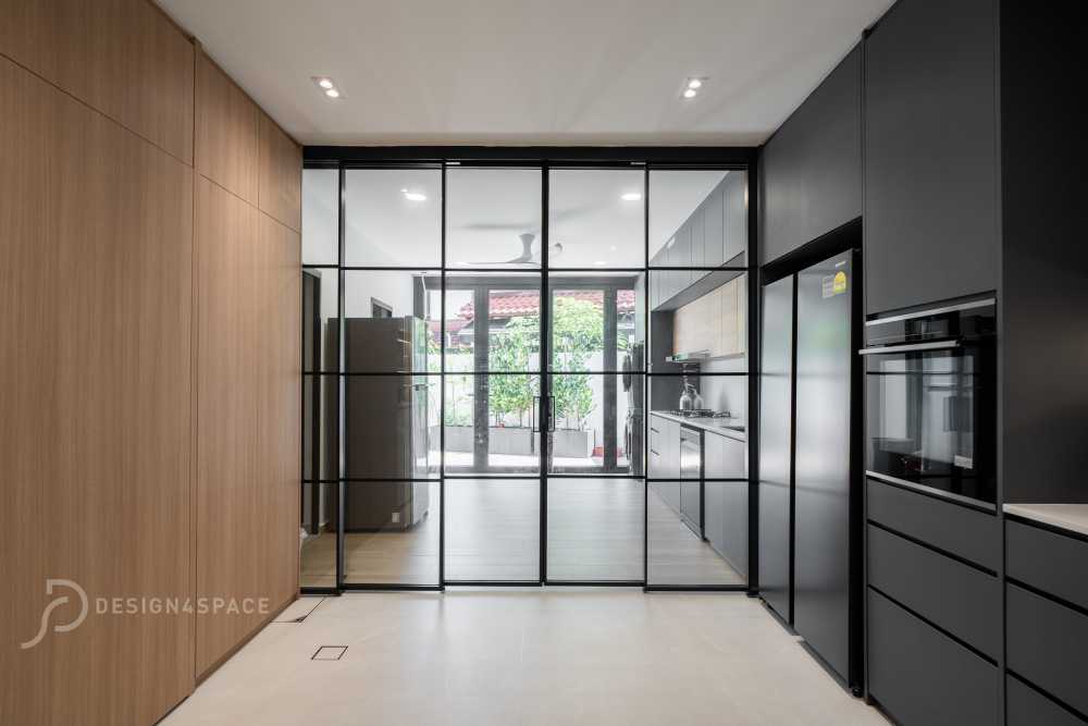 Modern Kitchen with Vinyl Flooring and Wood Flooring