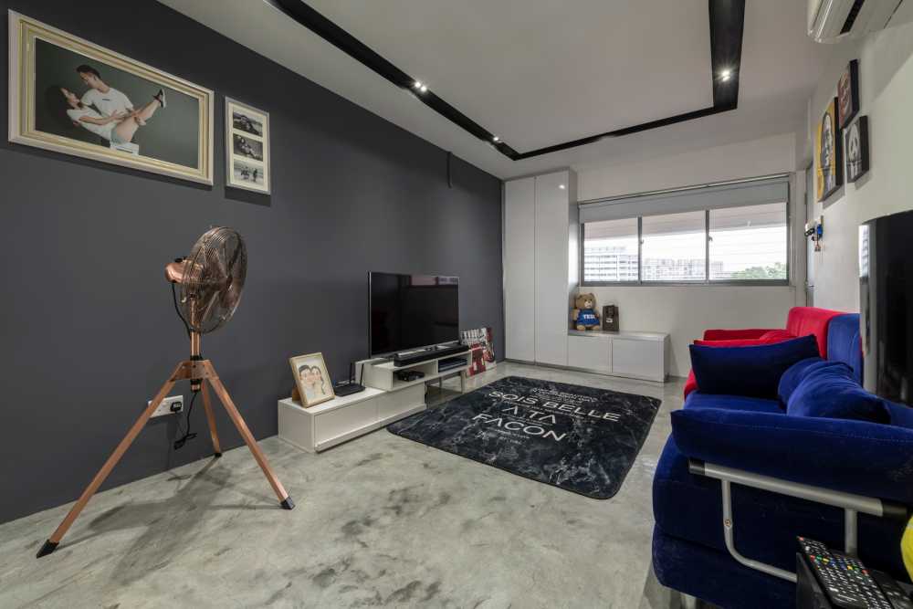 Industrial Home Theatre with Settee and TV Console