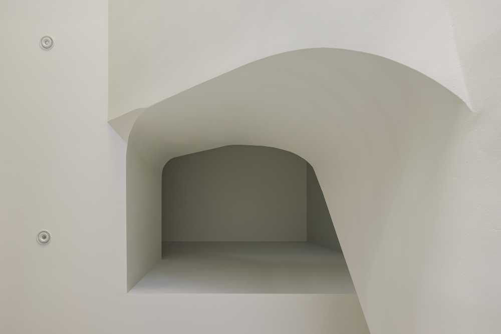 Modern Hallway with Feature Wall and Staircase
