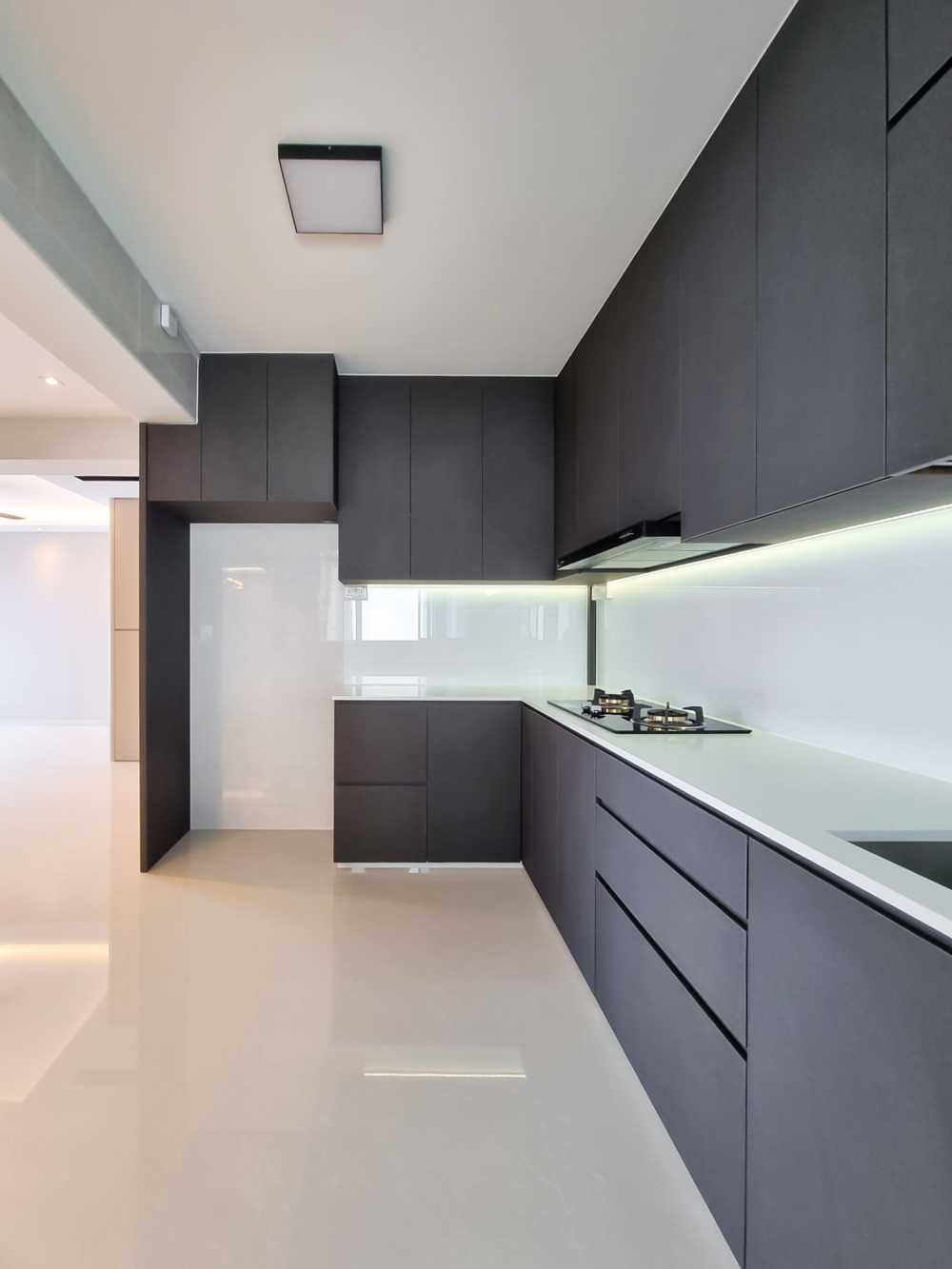 Modern Kitchen with Kitchen Accessories and Paintings