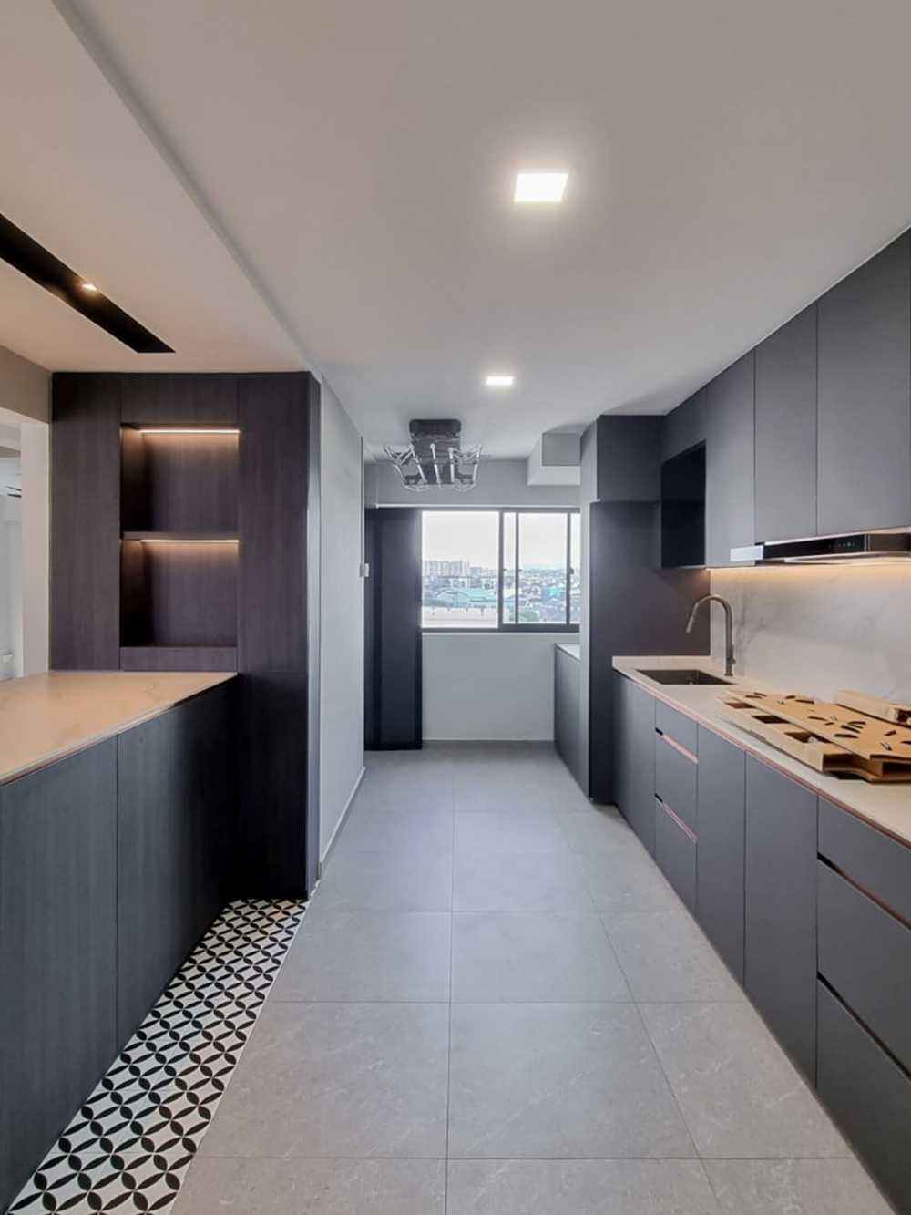 Scandinavian Kitchen with Kitchen Window and Kitchen Accessories