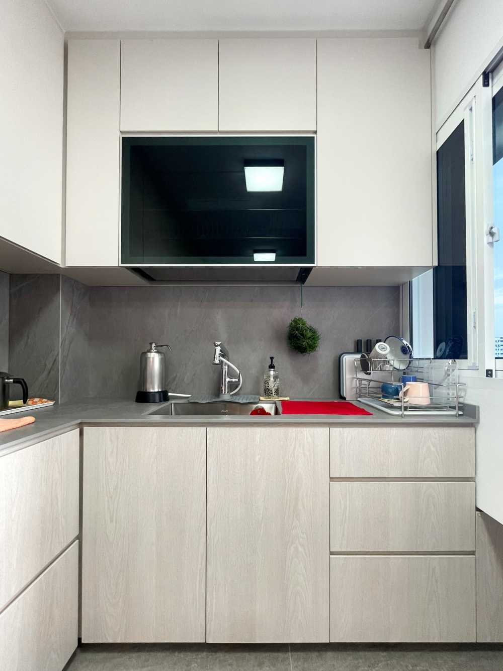 Scandinavian Kitchen with Kitchen Accessories and Paintings