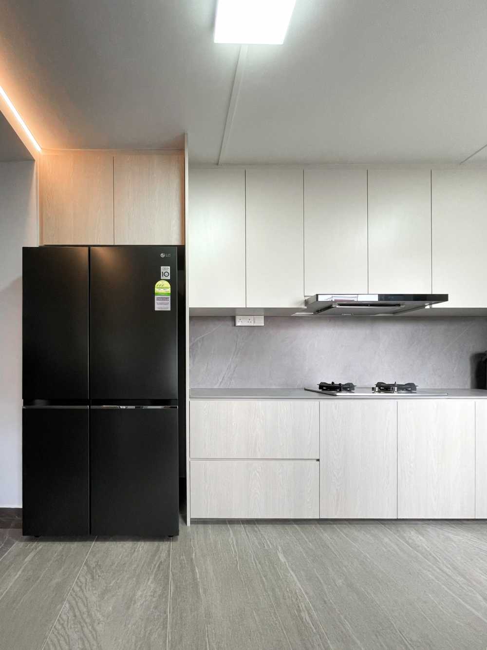 Scandinavian Kitchen with Kitchen Accessories and Paintings