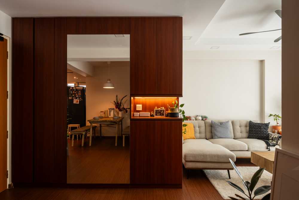 Modern Living Room with Vinyl Flooring and Wood Flooring