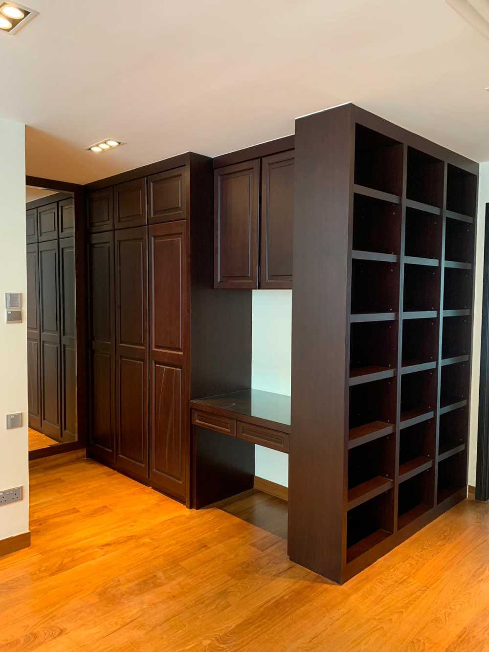 Modern Bedroom with Parquet Floor and Wood Flooring