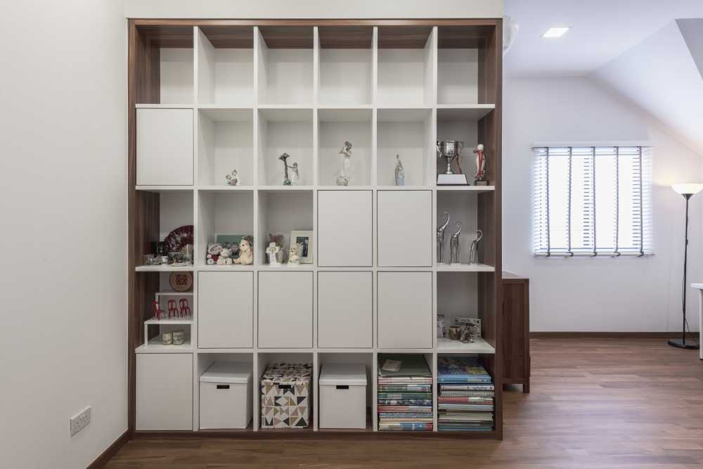 Contemporary Bedroom with Parquet Floor and Ceiling Light
