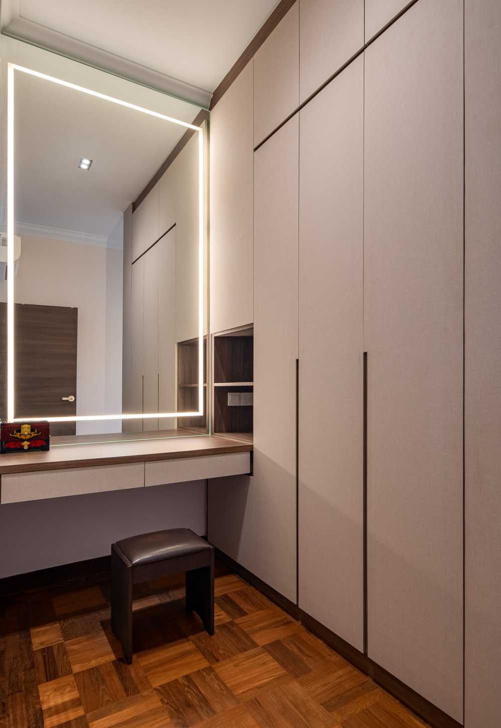 Contemporary Bedroom with Wardrobe and Bedroom Dresser
