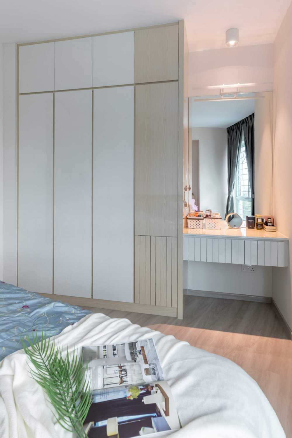 Minimalist Bedroom with Wardrobe and Bedroom Dresser