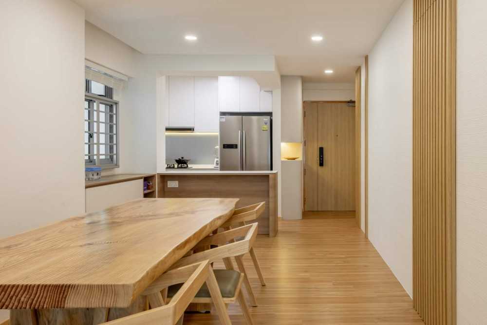 Contemporary Kitchen with Countertop and Kitchen Window