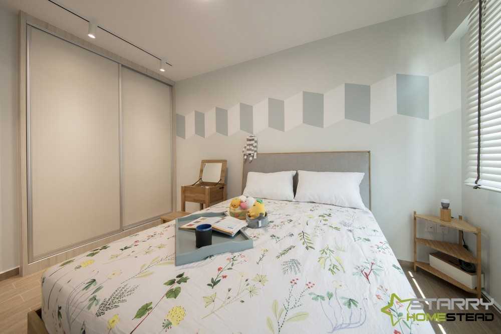 Scandinavian Bedroom with Wardrobe and Sliding Wardrobe