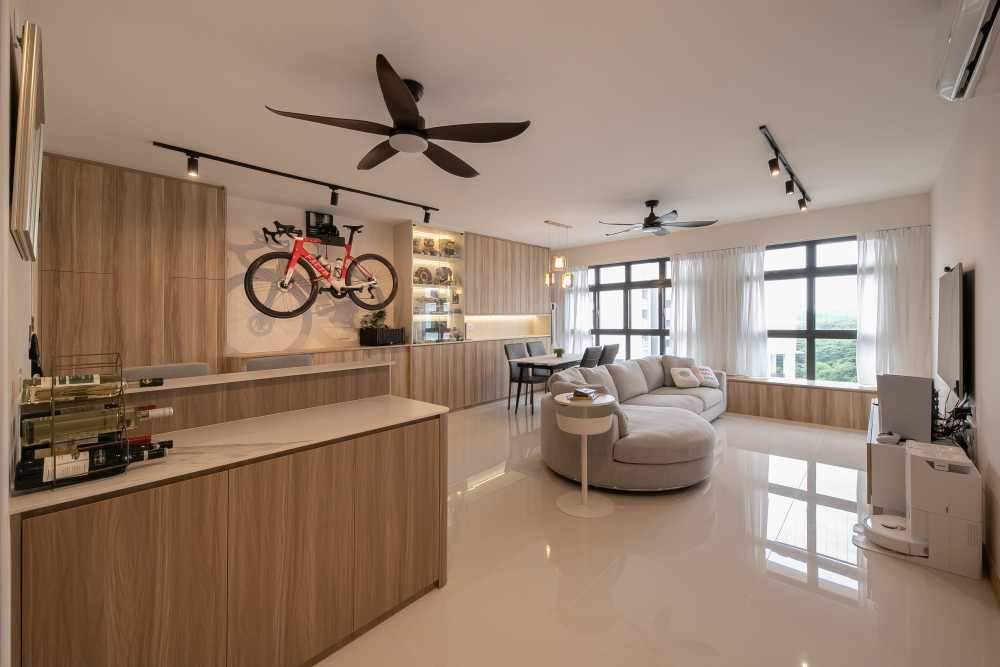 Minimalist Living Room with TV Console and Sofa