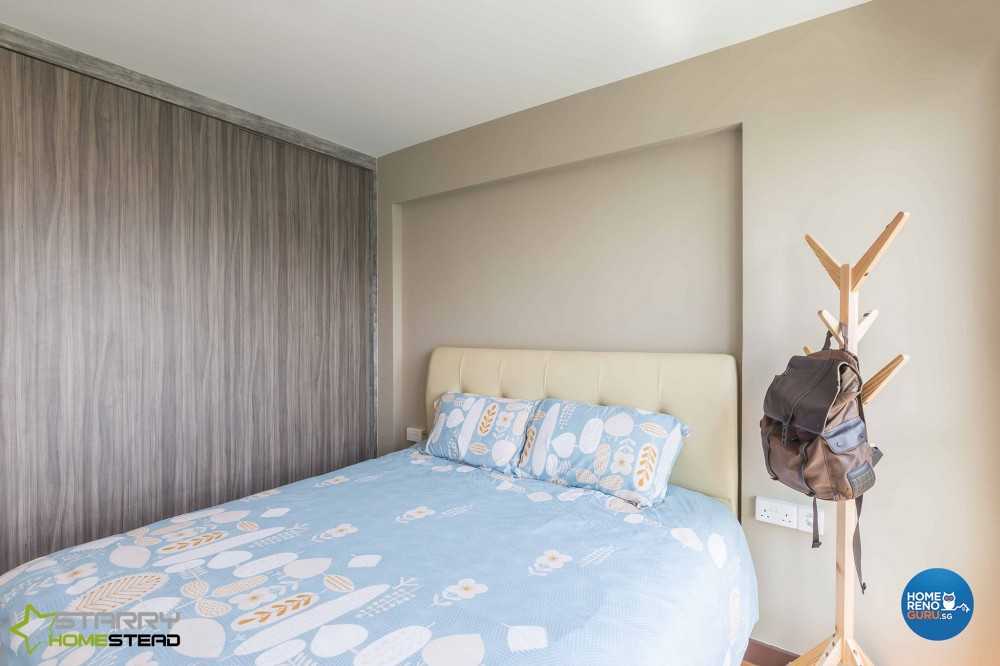 Modern Bedroom with Wardrobe and Bed