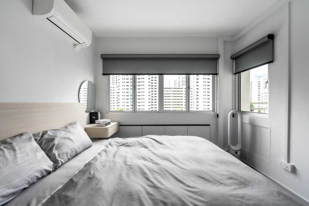 Contemporary Bedroom with Bedroom Dresser and Storage Cabinets