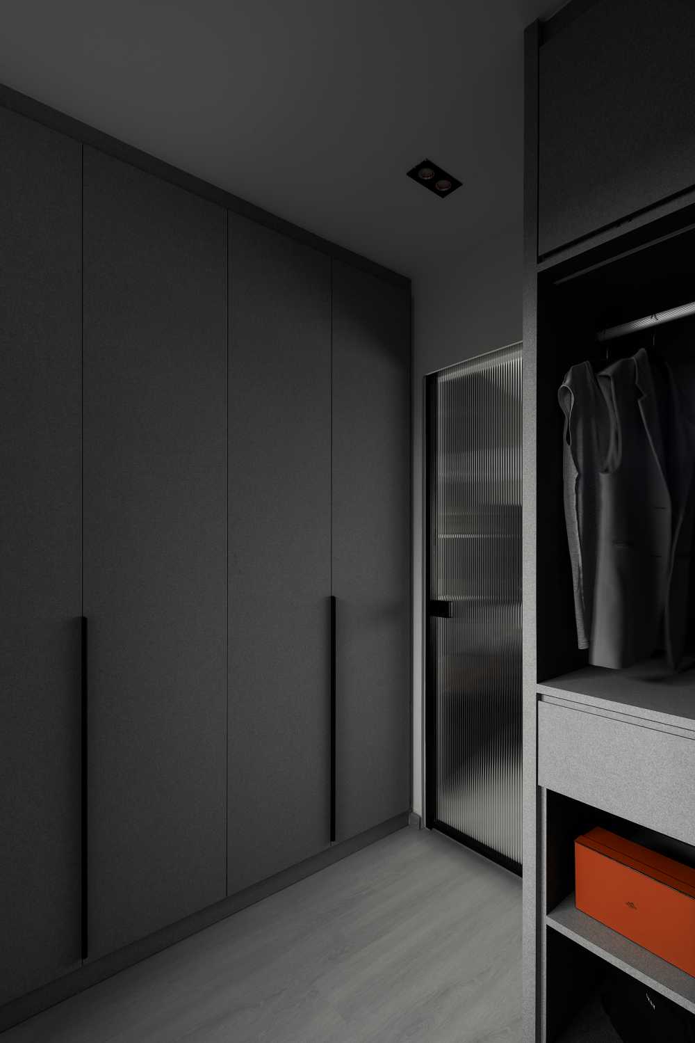 Modern Walk-in Wardrobe with Wardrobe and Clothes Storage