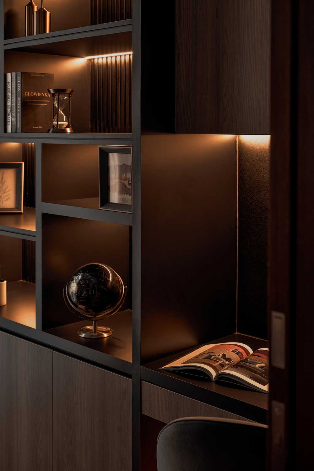 Modern Study with Desk and Desk Chairs