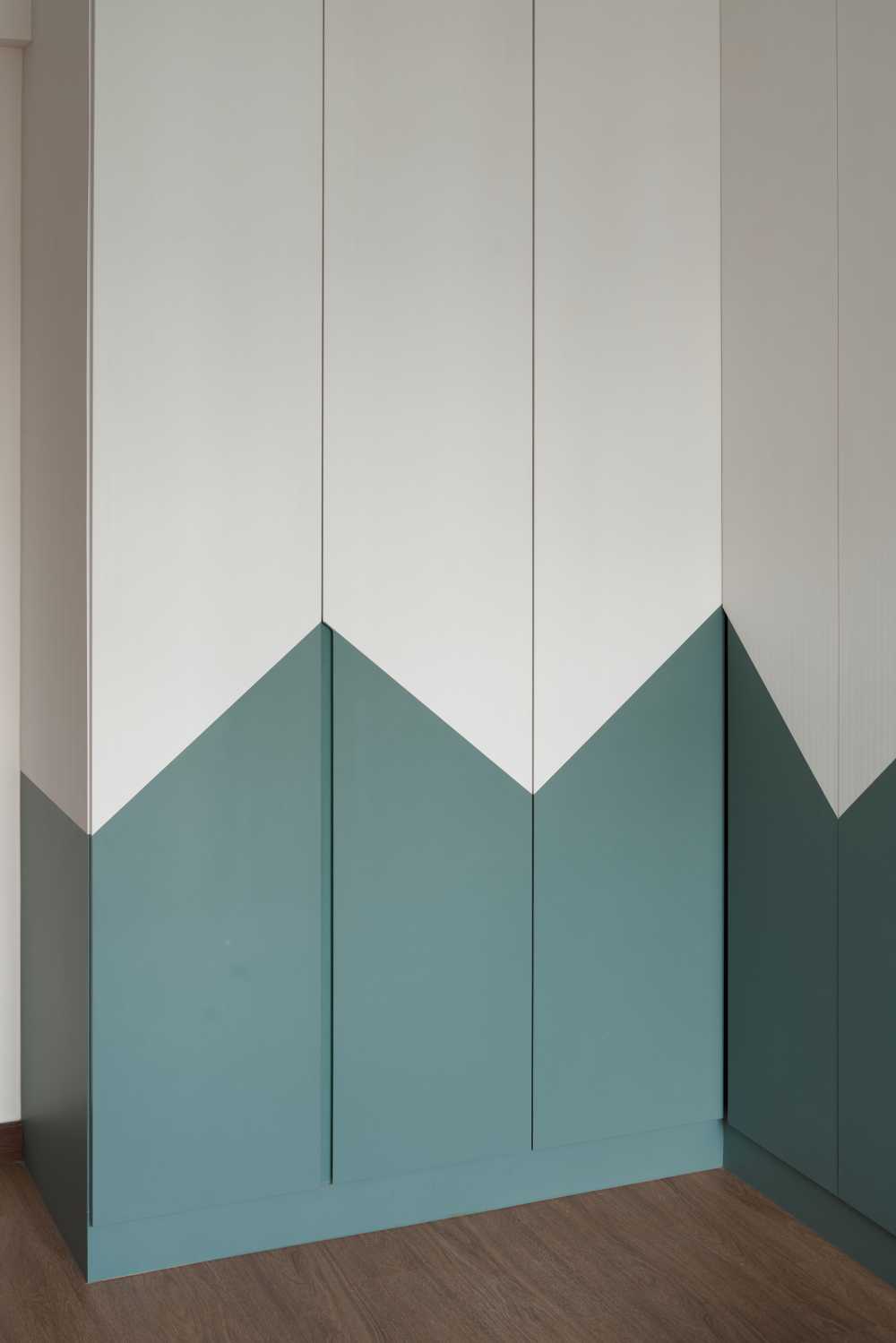 Scandinavian Bedroom with Wardrobe and Closet