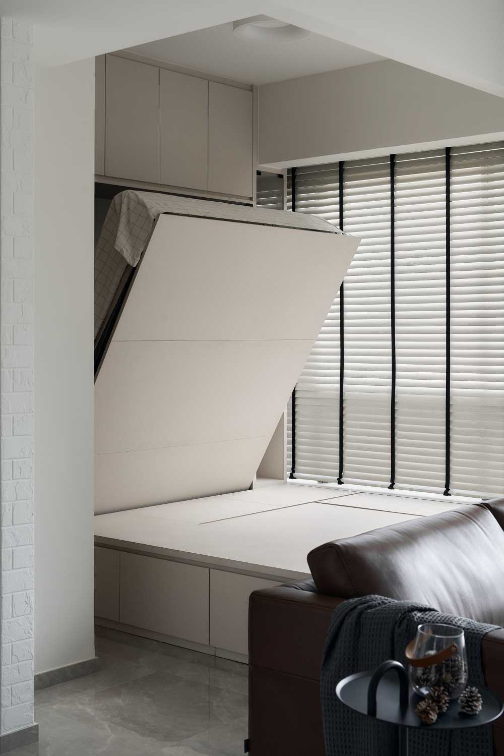 Modern Bedroom with Platform Bed and Bed