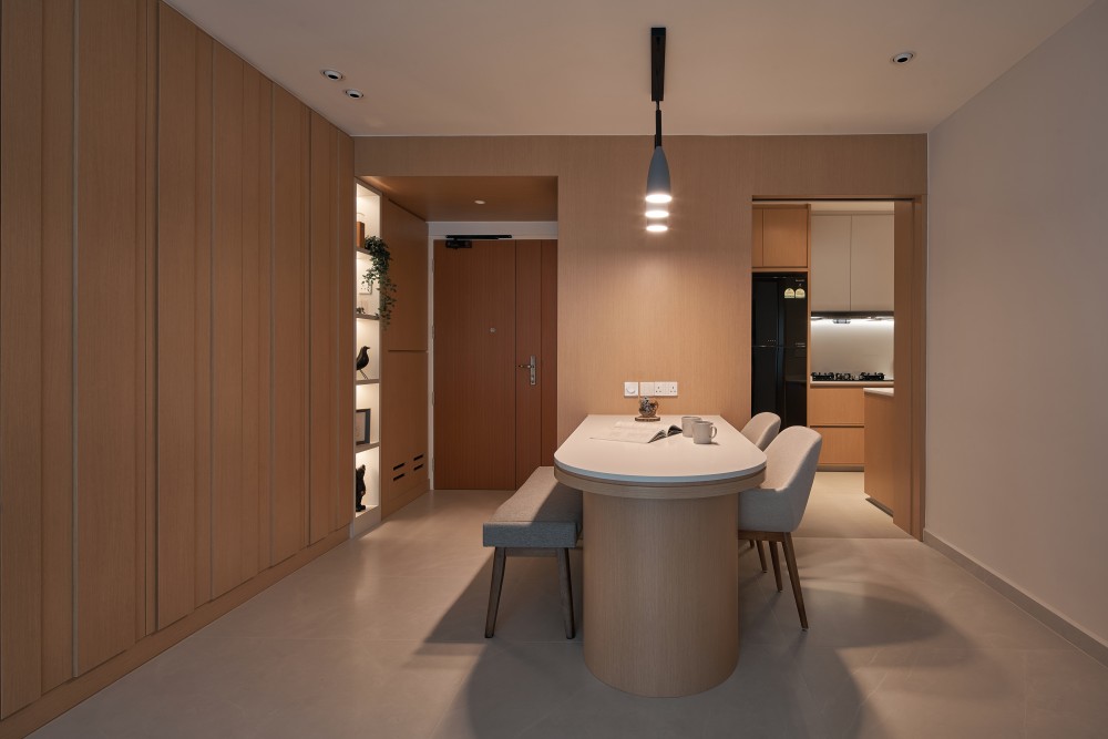 Scandinavian Living Room with Ceiling Light and Lighting