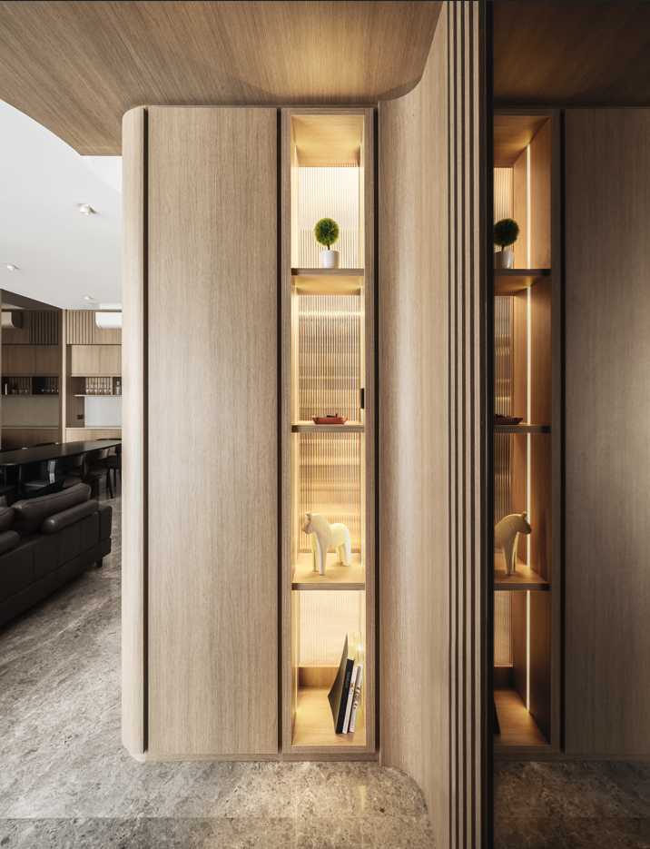 Modern Entryway with Mirror and Storage Cabinets