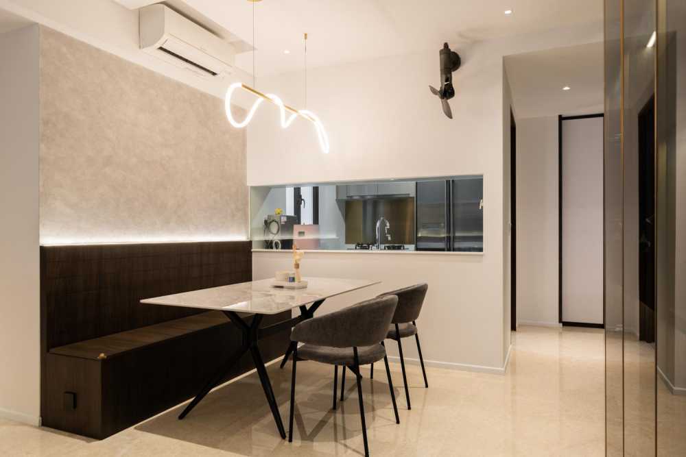 Modern Dining Room with Dining Table and Dining Chairs