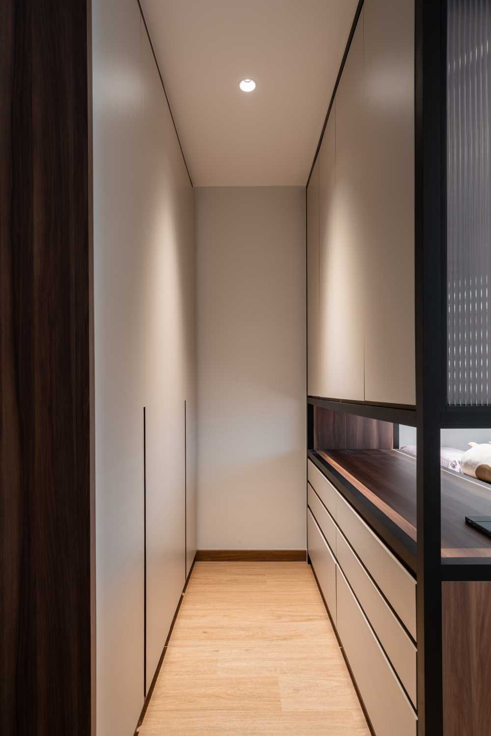 Modern Bedroom with Cove Lighting and Drop Ceiling