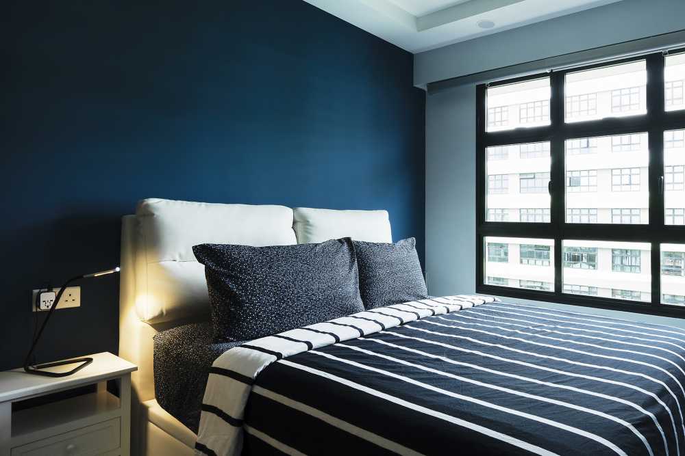 Contemporary Bedroom with Ceiling Light and Wardrobe