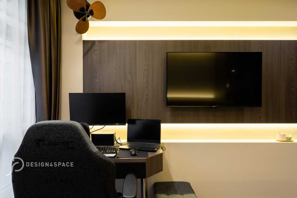 Modern Living Room with TV Console and Sofa