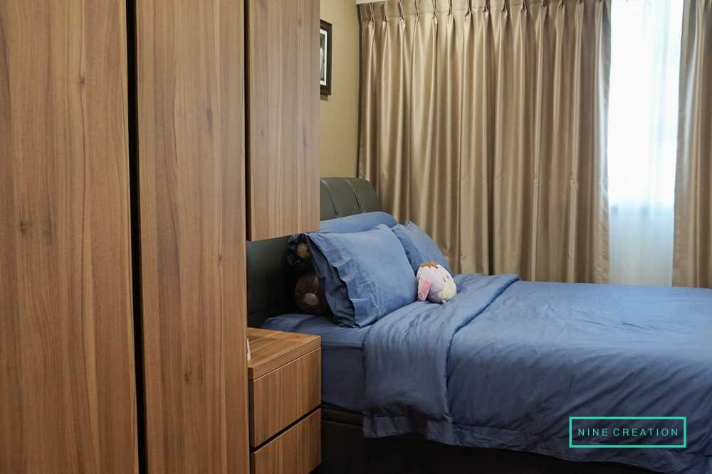 Contemporary Bedroom with Wardrobe and Downlights