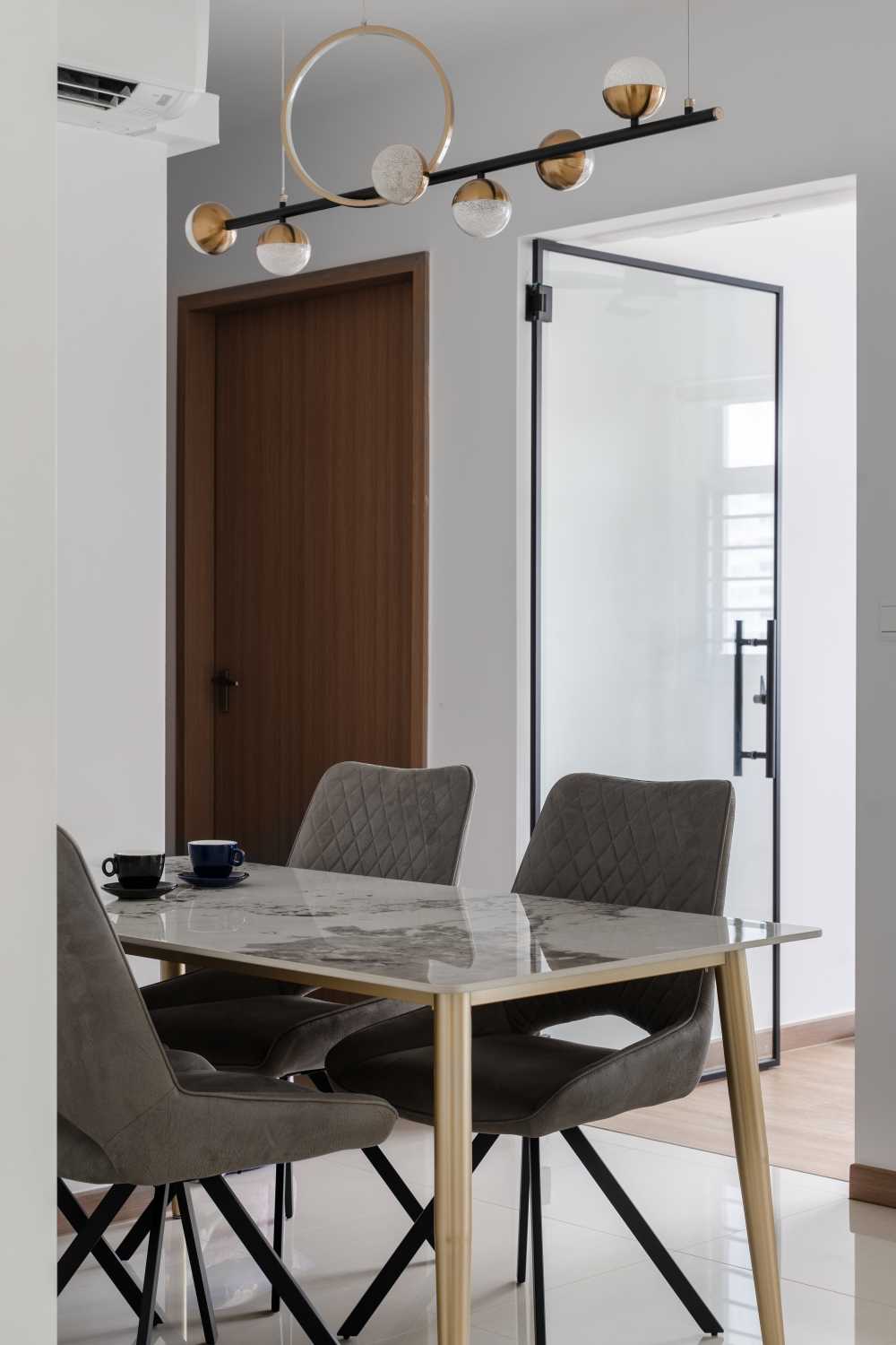 Contemporary Living Room with Ceiling Light and Lighting