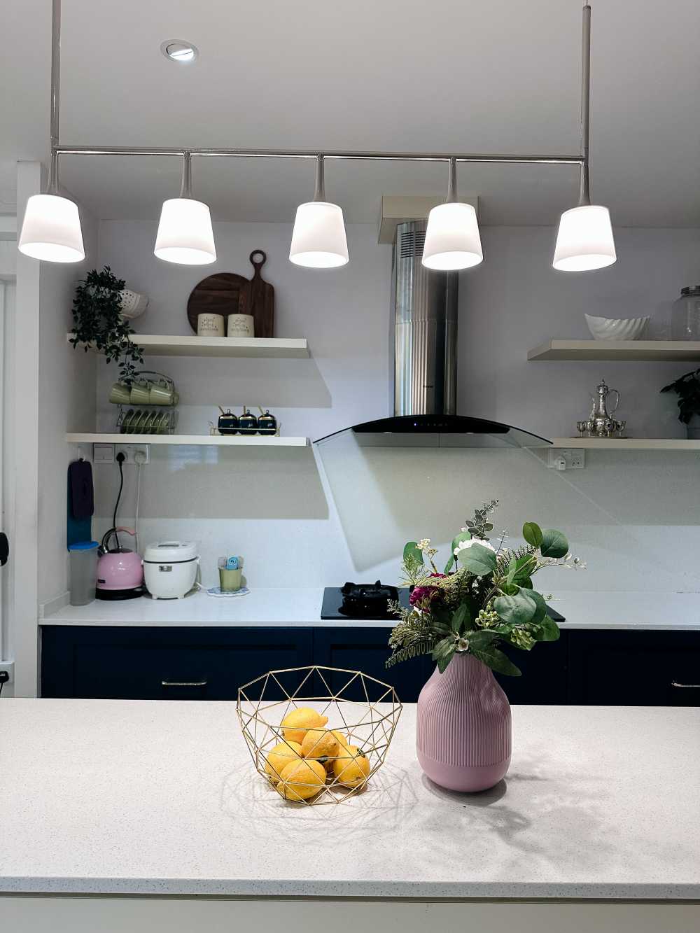 Modern Kitchen with Countertop and Vinyl Flooring