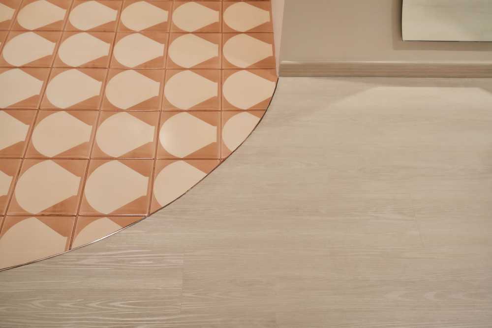 Scandinavian Kitchen with Vinyl Flooring and Flooring