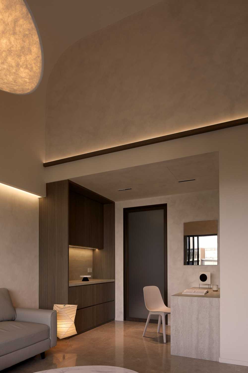 Modern Living Room with Sofa and Lighting
