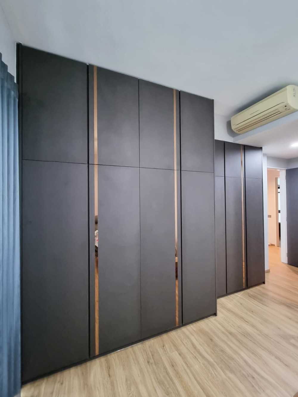 Scandinavian Bedroom with Ceiling Light and Downlights