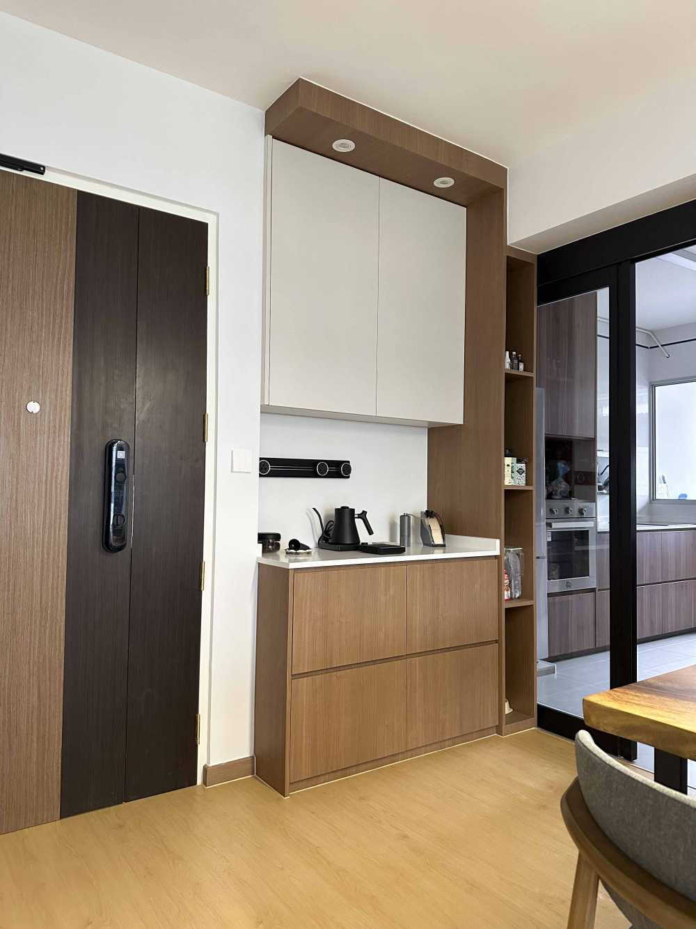 Scandinavian Kitchen with Kitchen Window and Kitchen Island