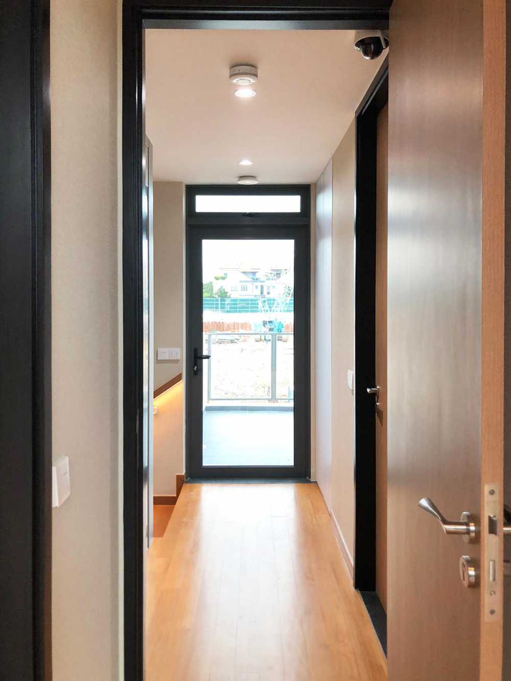 Scandinavian Bedroom with Ceiling Light and Wardrobe