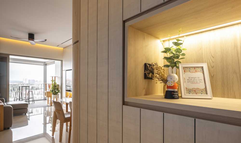 Contemporary Entryway with Storage Cabinets and Shoe Cabinets