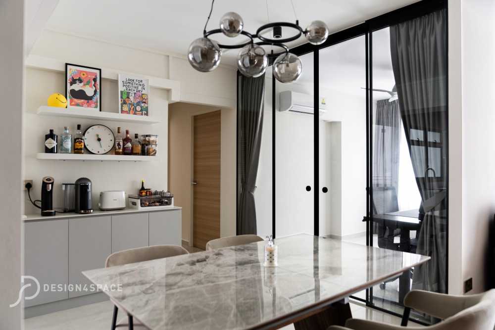 Modern Dining Room with Dining Table and Dining Chairs