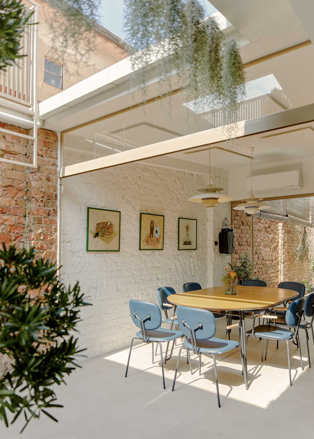 Eclectic Dining Room with Dining Table and Dining Chairs