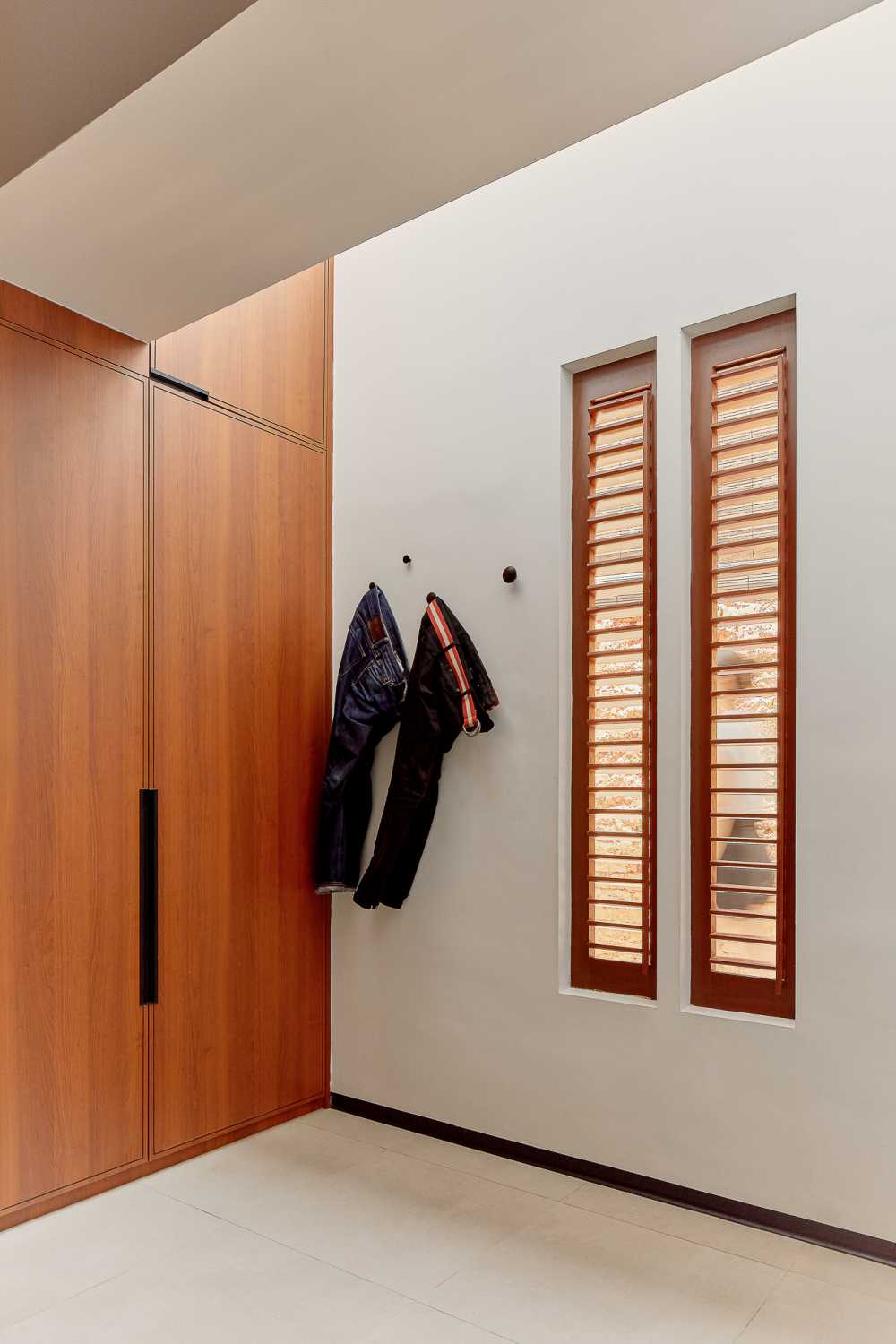 Eclectic Bedroom with Closet and Storage Cabinets