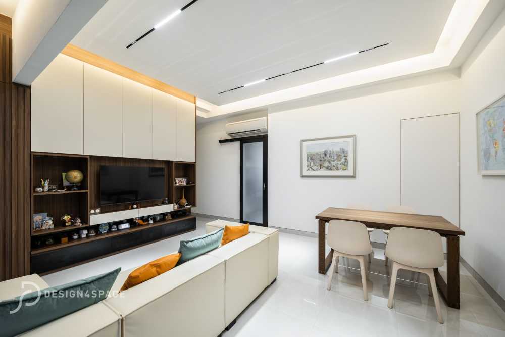 Modern Living Room with Feature Wall and Sofa