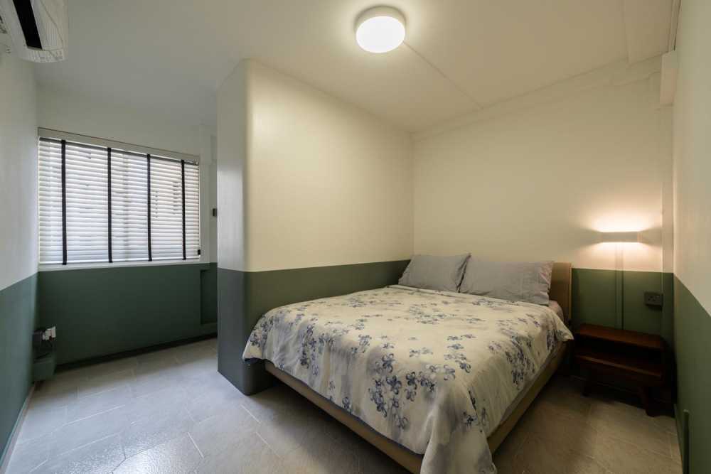 Modern Bedroom with Vinyl Flooring and Wood Flooring